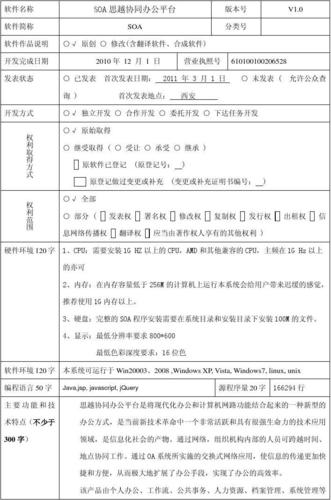 軟著登記表填錯(軟著申請表)